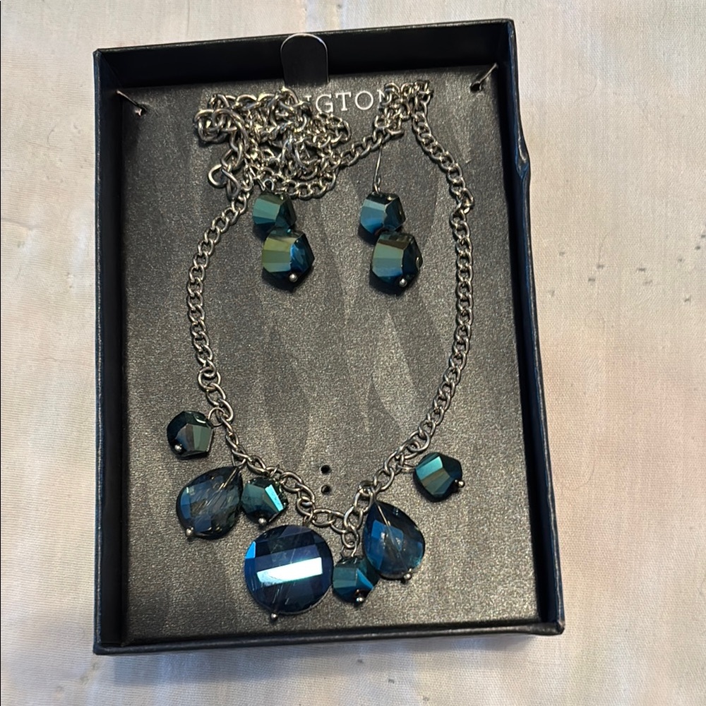 Covington Blue and Silver Necklace Elegant Jewelry